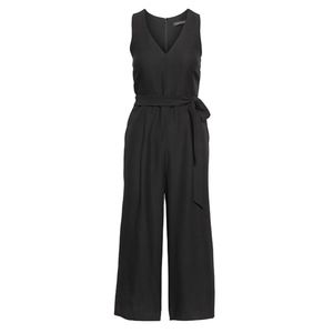 Cropped V-Neck Jumpsuit